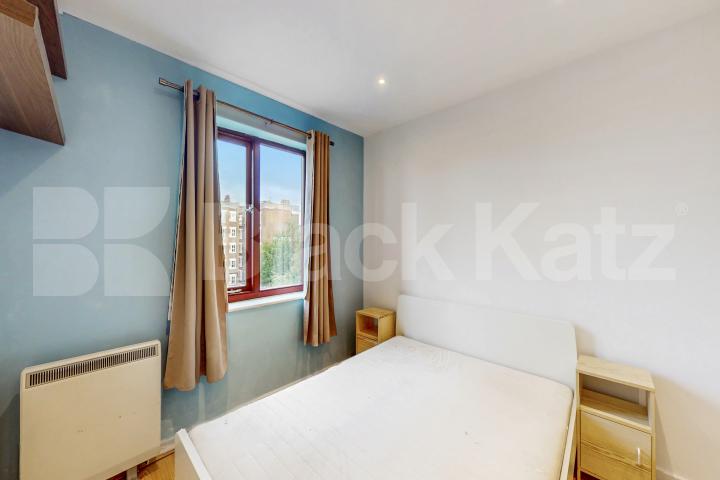 Top floor private development with charming balcony, communal gardens & parking Towergate , Pages Walk 